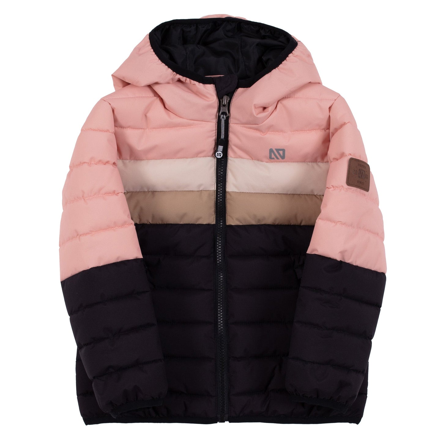 Girls' Quilted Coat in Pale Pink