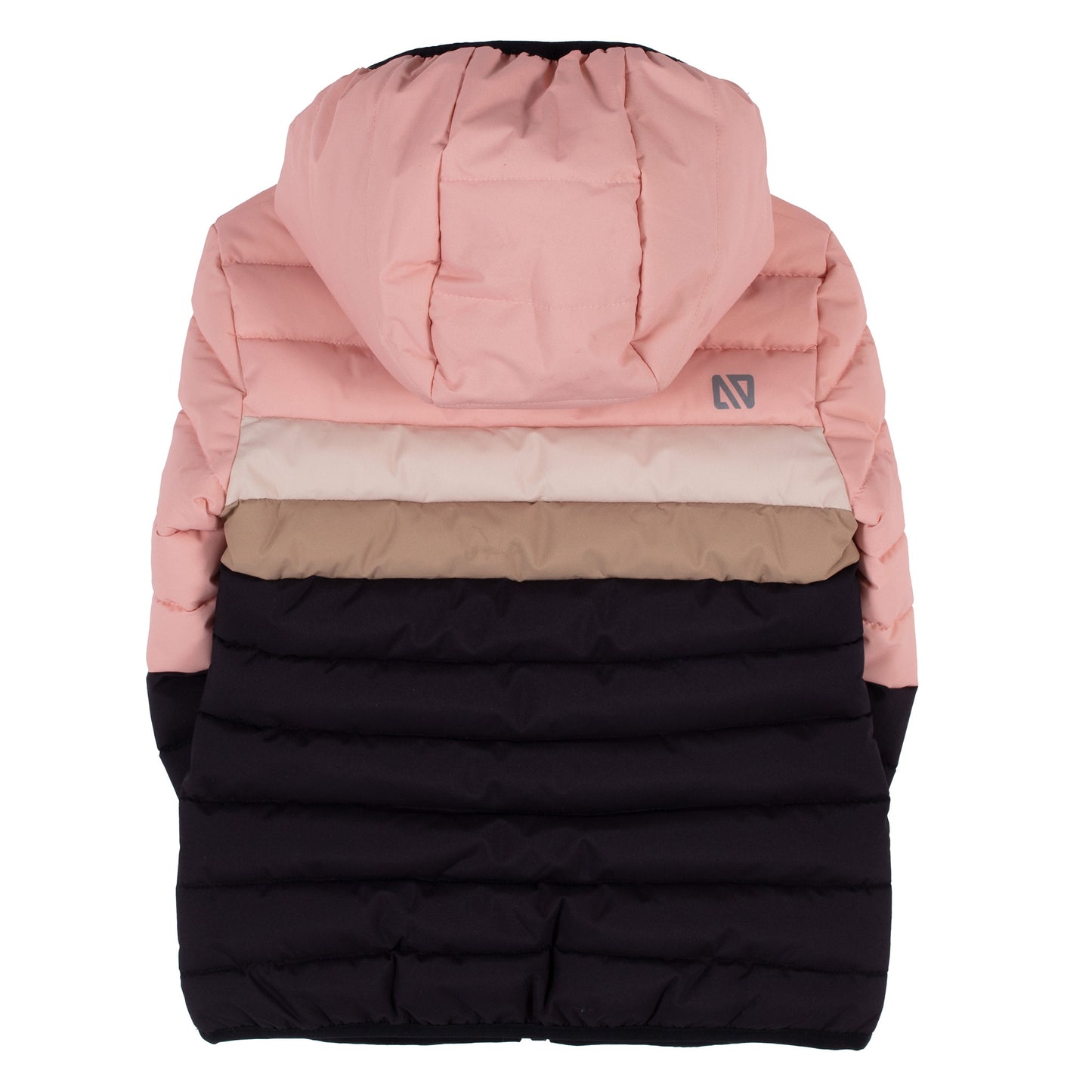 Girls' Quilted Coat in Pale Pink