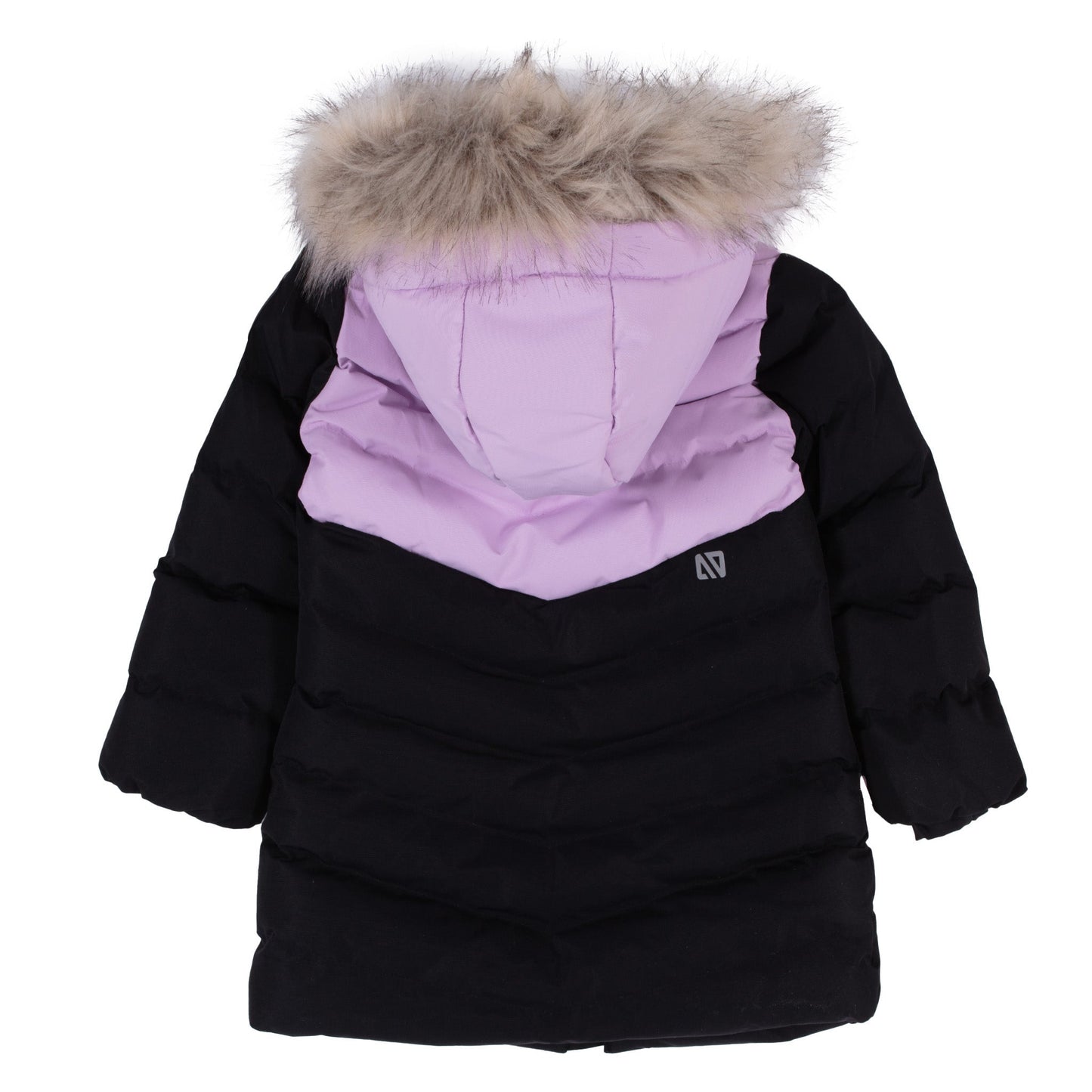 Girls' Black Quilted Coat