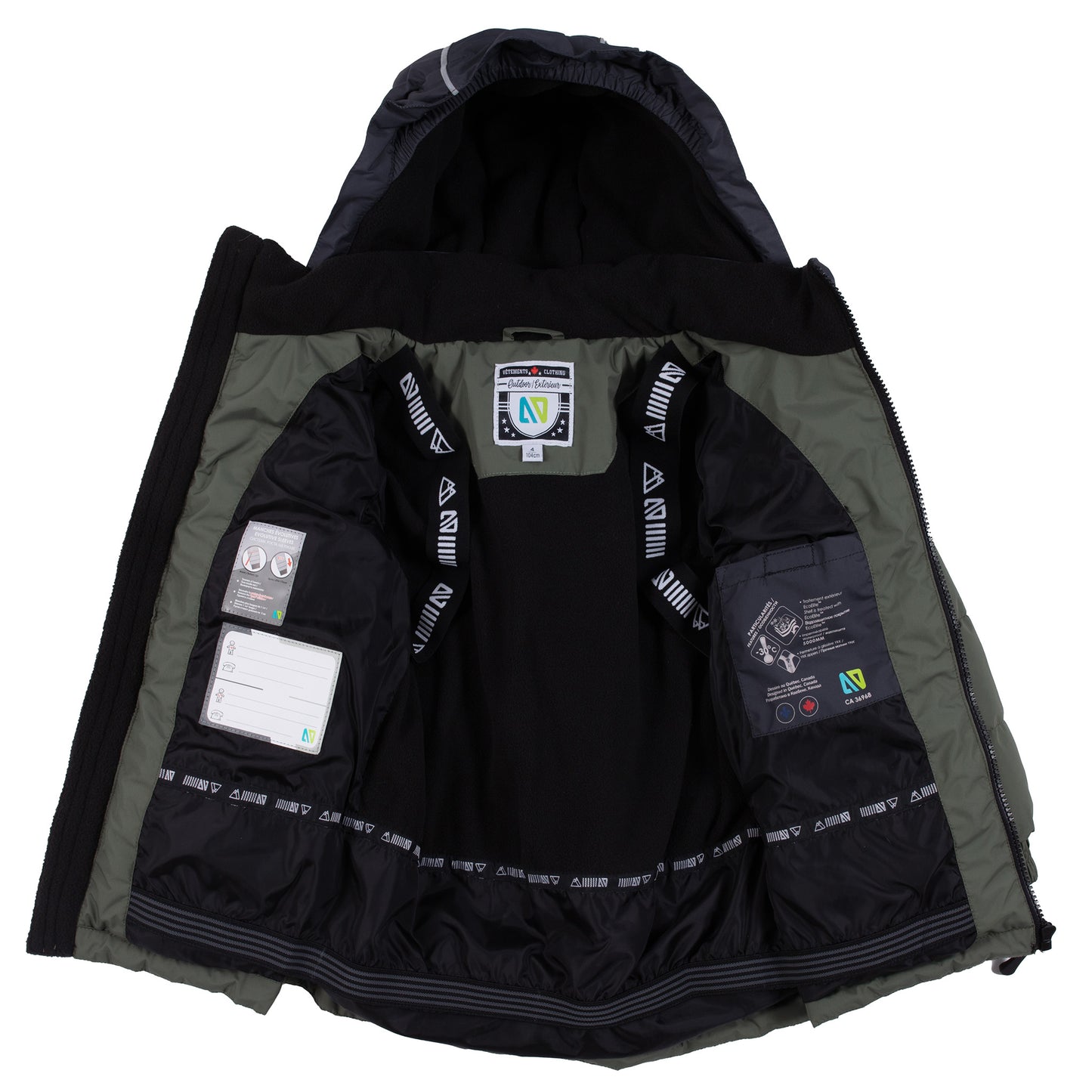 Malik Boys Olive Snowsuit