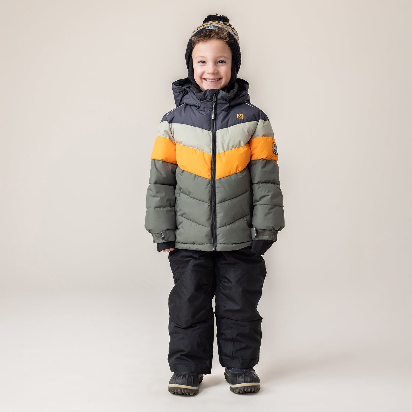 Malik Boys Olive Snowsuit