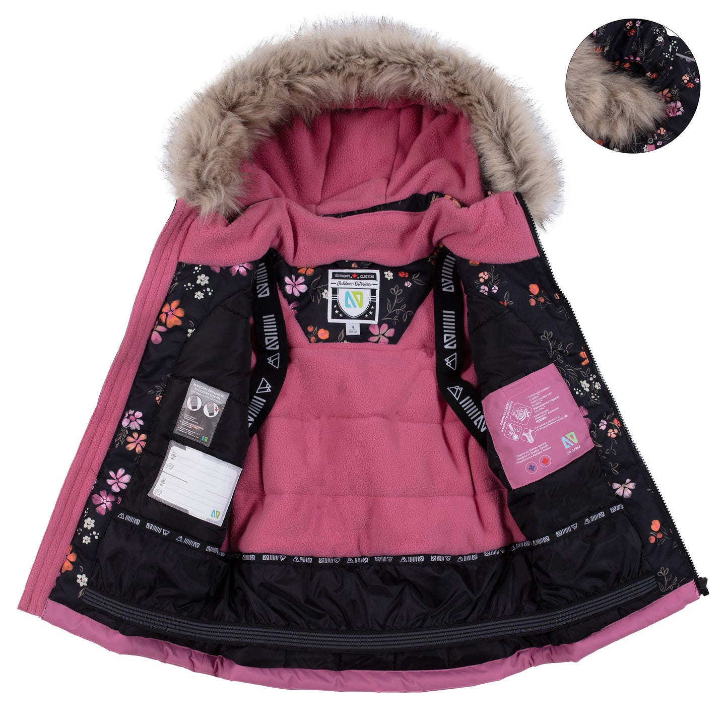 Habit de neige Maélie Filles Noir