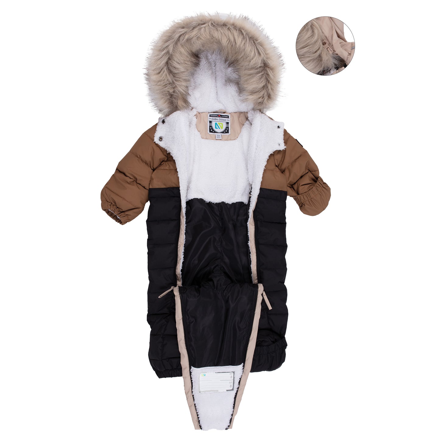 Habit de neige une-pièce bébé Axel Bébé Garcon Taupe