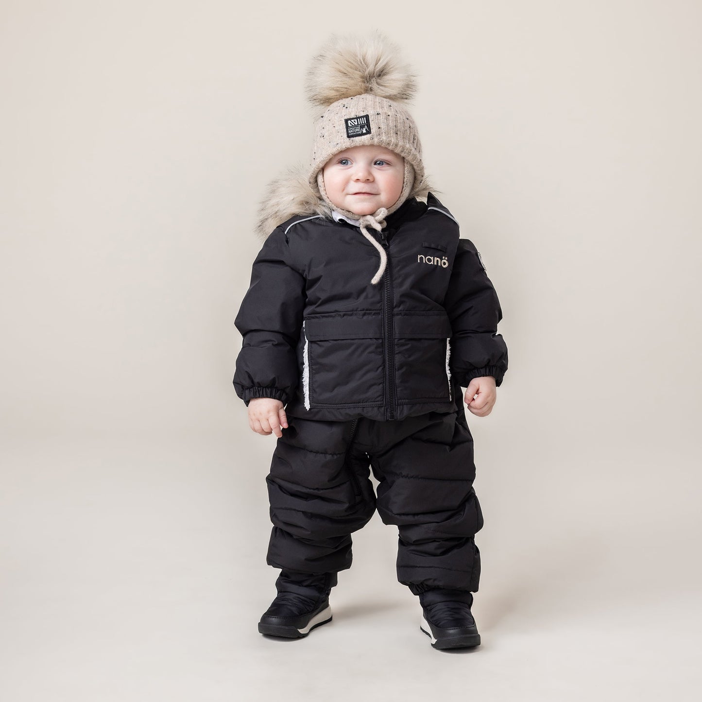 Ryane Unisex Baby One-Piece Snowsuit Black