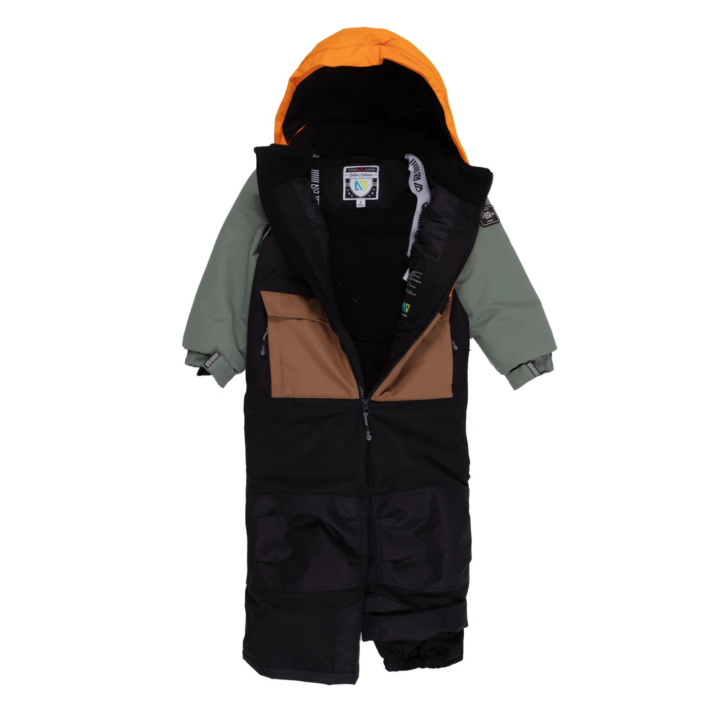 Nathan Boys Black One-Piece Snowsuit