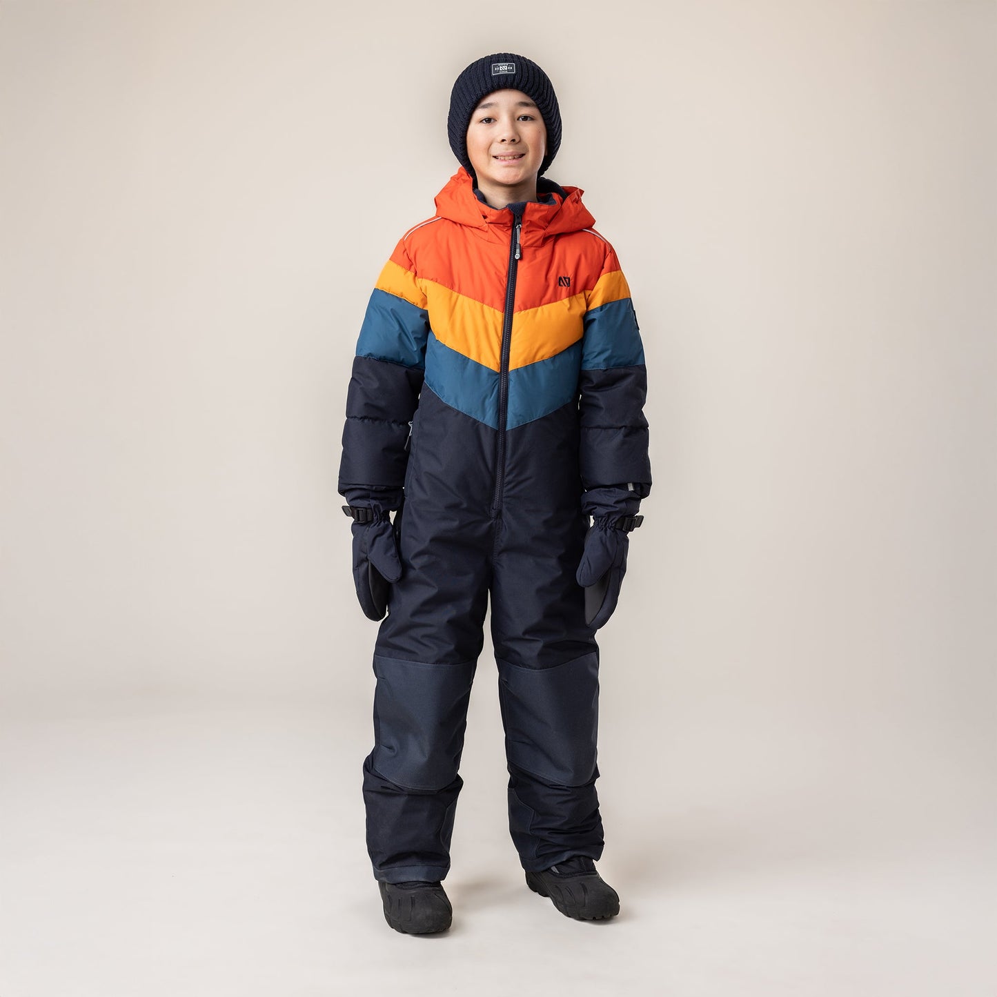 Mathéo Boys' Navy One-Piece Snowsuit