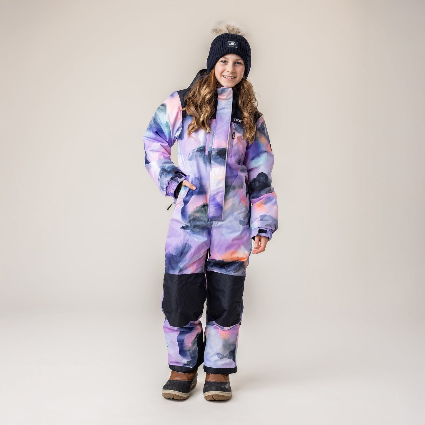 Habit de neige une-pièce Calie Filles Lilas