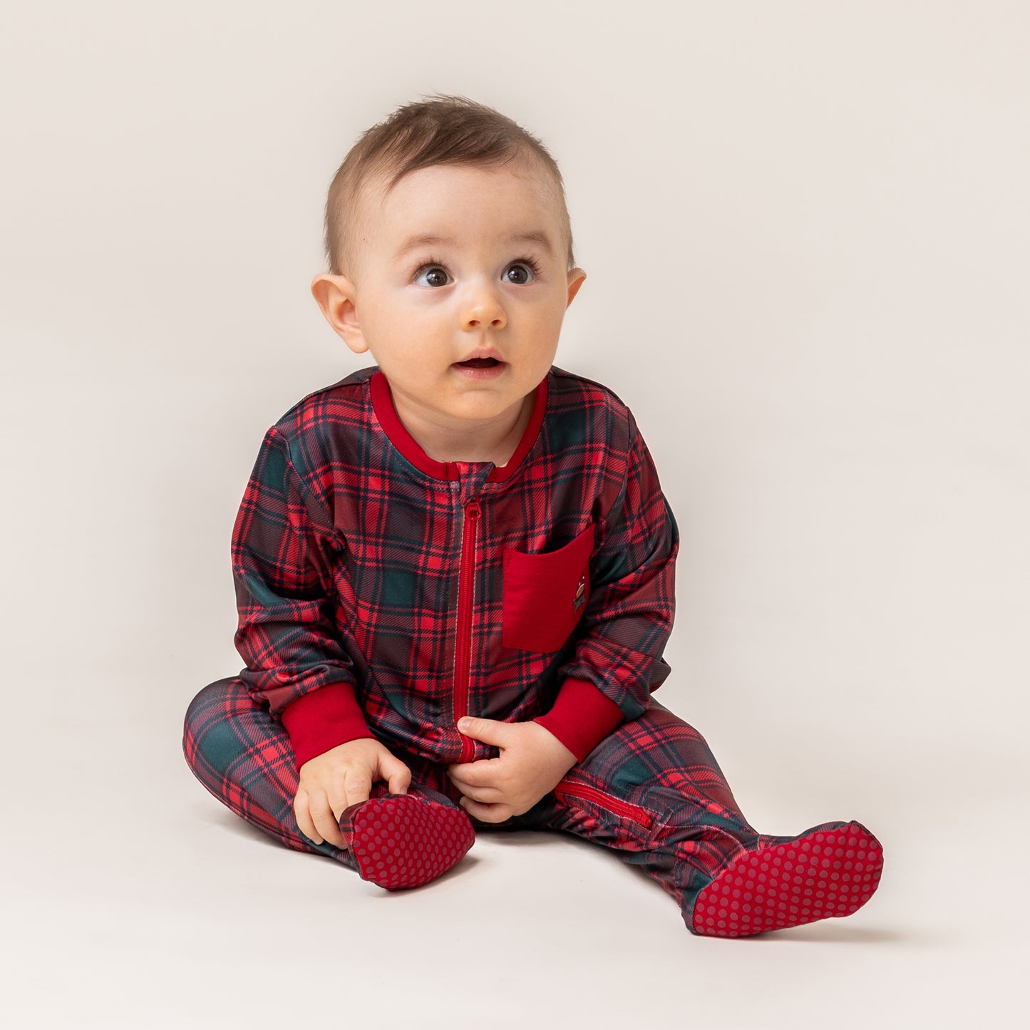 Collection des fêtes - Pyjama une-pièce Garçons Rouge