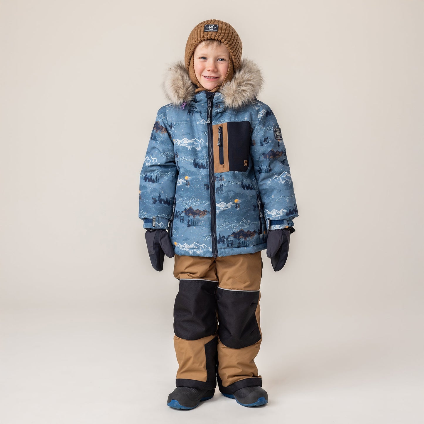 Henri Boys Taupe Knit Beanie