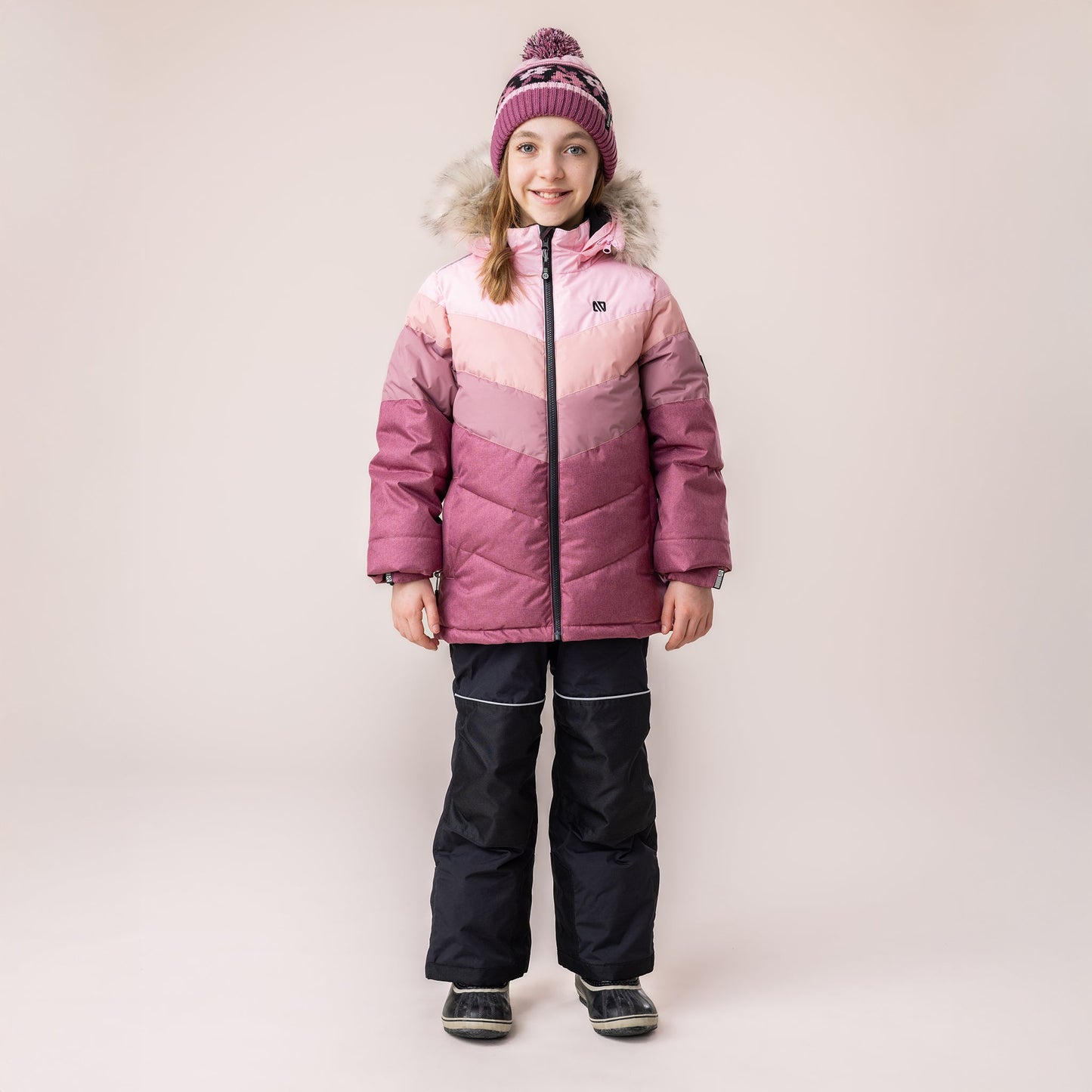 Roxanne Girls' Pink Knit Hat