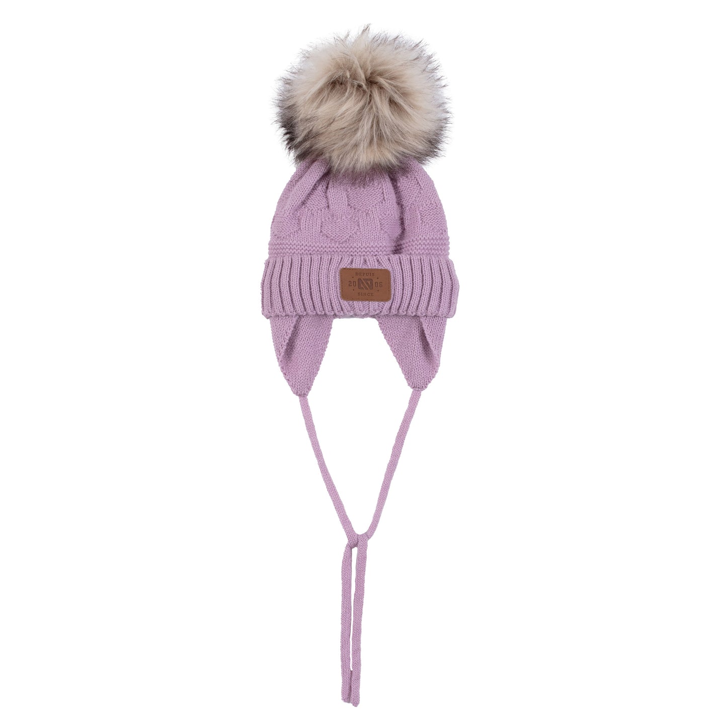 Baby Flore Knit Hat Baby Girl Lilac