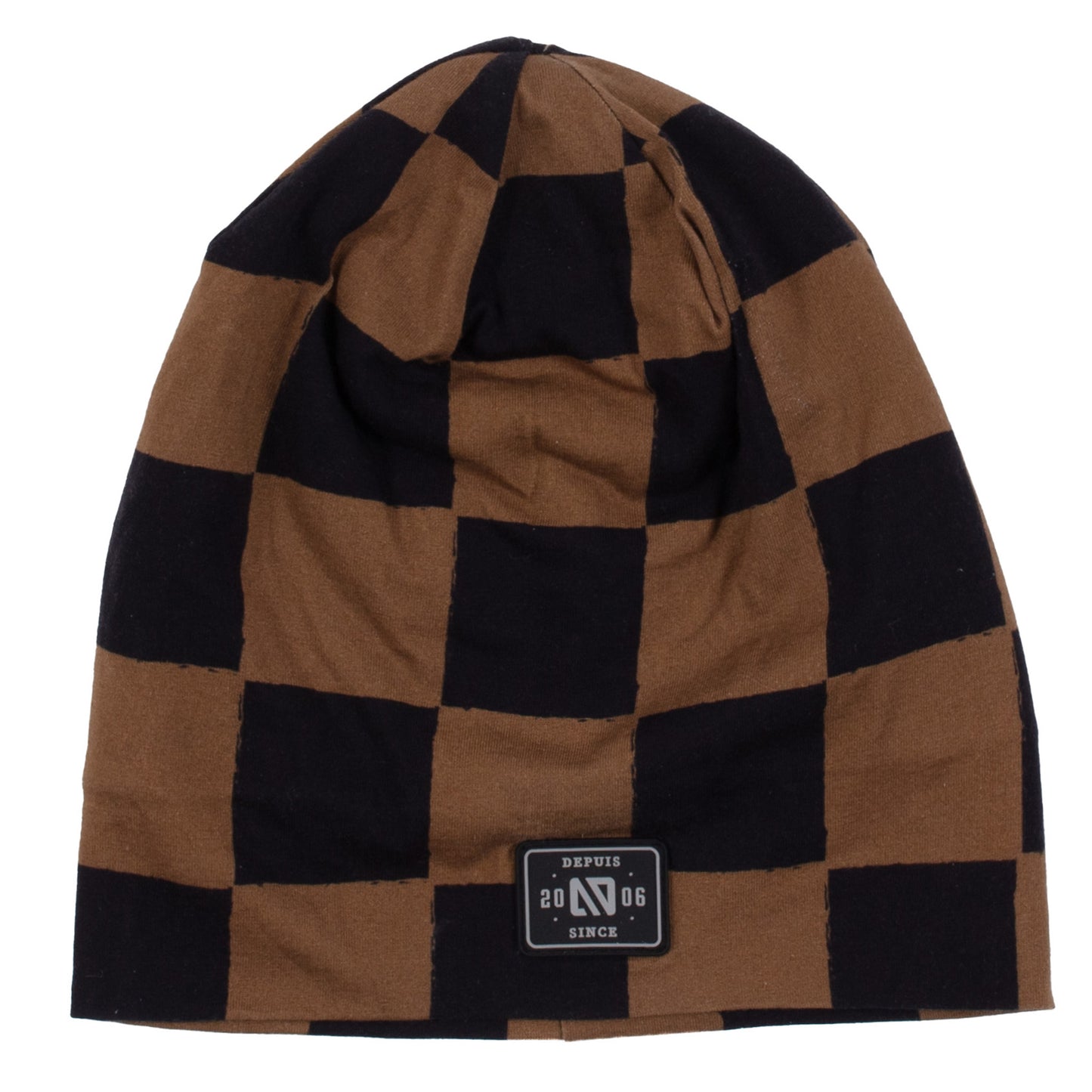 Girls' Taupe Microfleece Lined Jersey Beanie