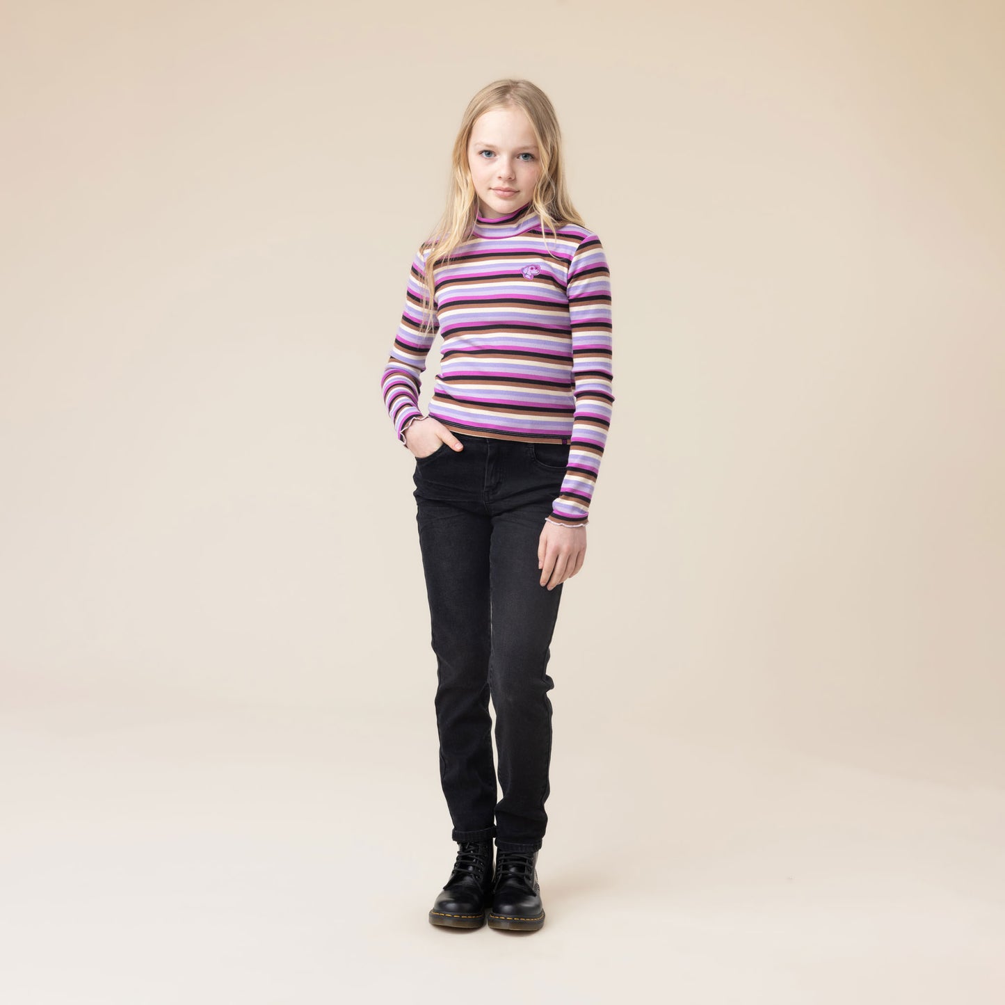 T-shirt à manches longues Filles Lilas