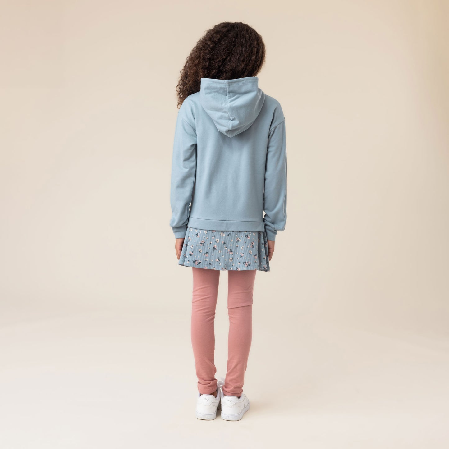 Tunique à capuchon Filles Bleu_Pale