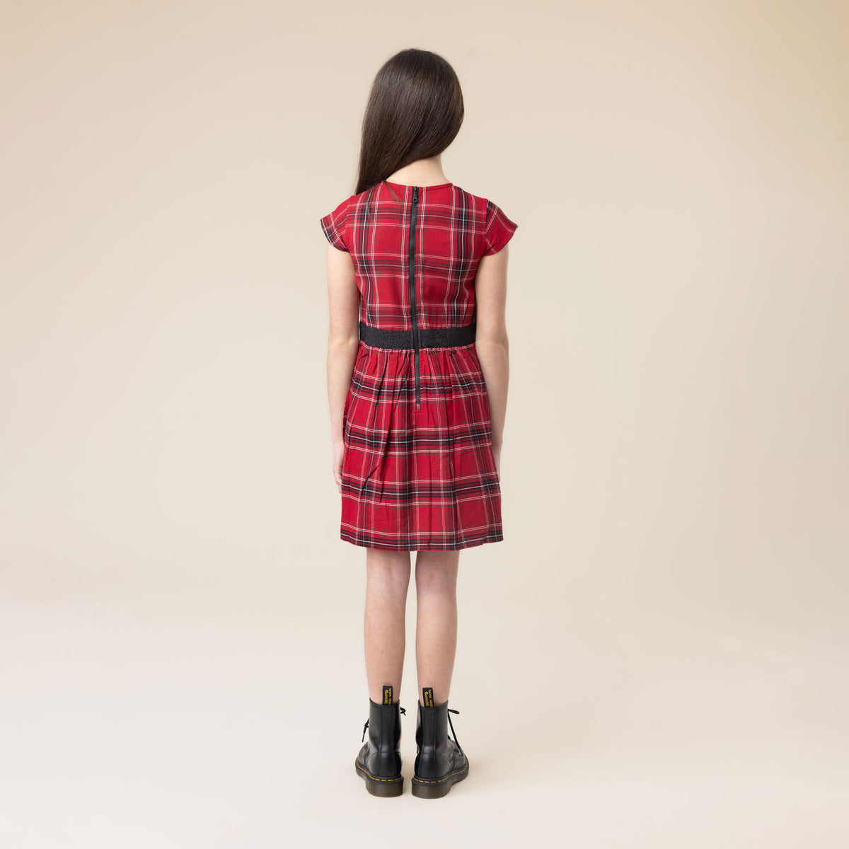 Robe à carreaux Rouge