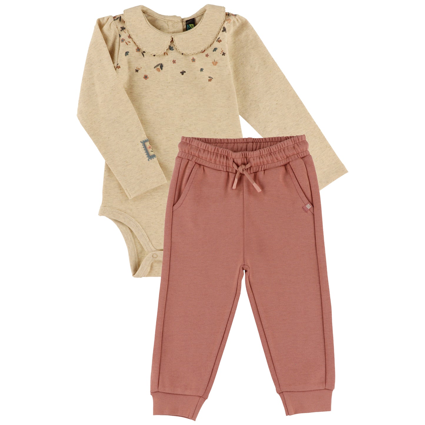 Ensemble cache-couche deux-pièces Bébé Fille Beige