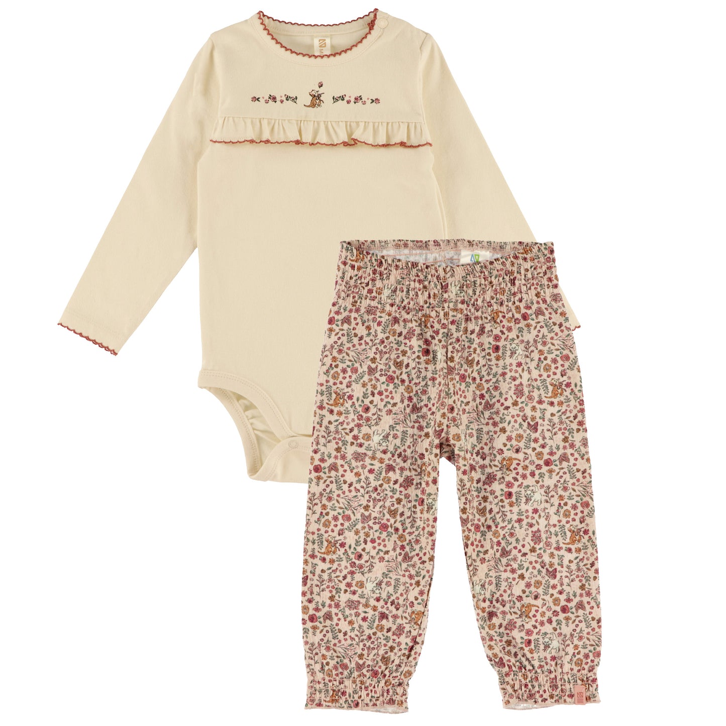 Ensemble cache-couche deux-pièces Bébé Fille Ivoire