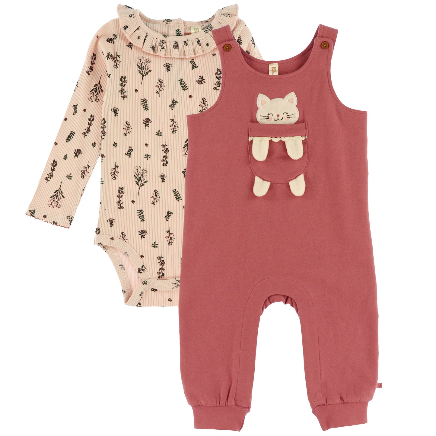Ensemble cache-couche deux-pièces Bébé Fille Rose_Pale