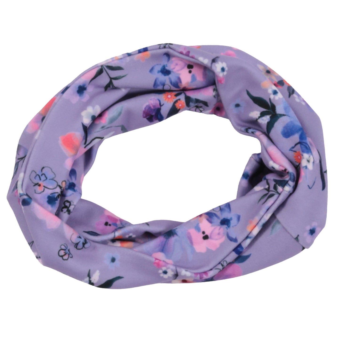 Cache-cou en jersey brossé doublé Lilas Bébé