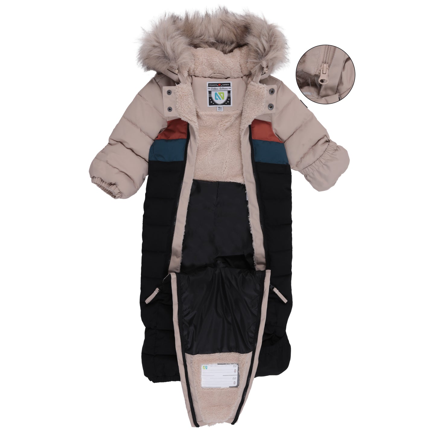 Habit de neige une-pièce bébé George Bébé Garcon Beige