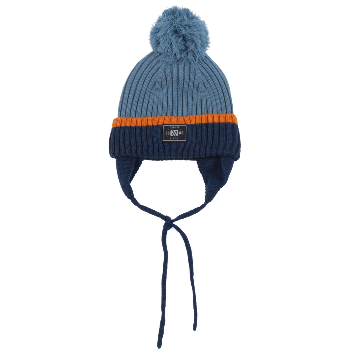 Tuque en tricot Arthur Bleue Bébé