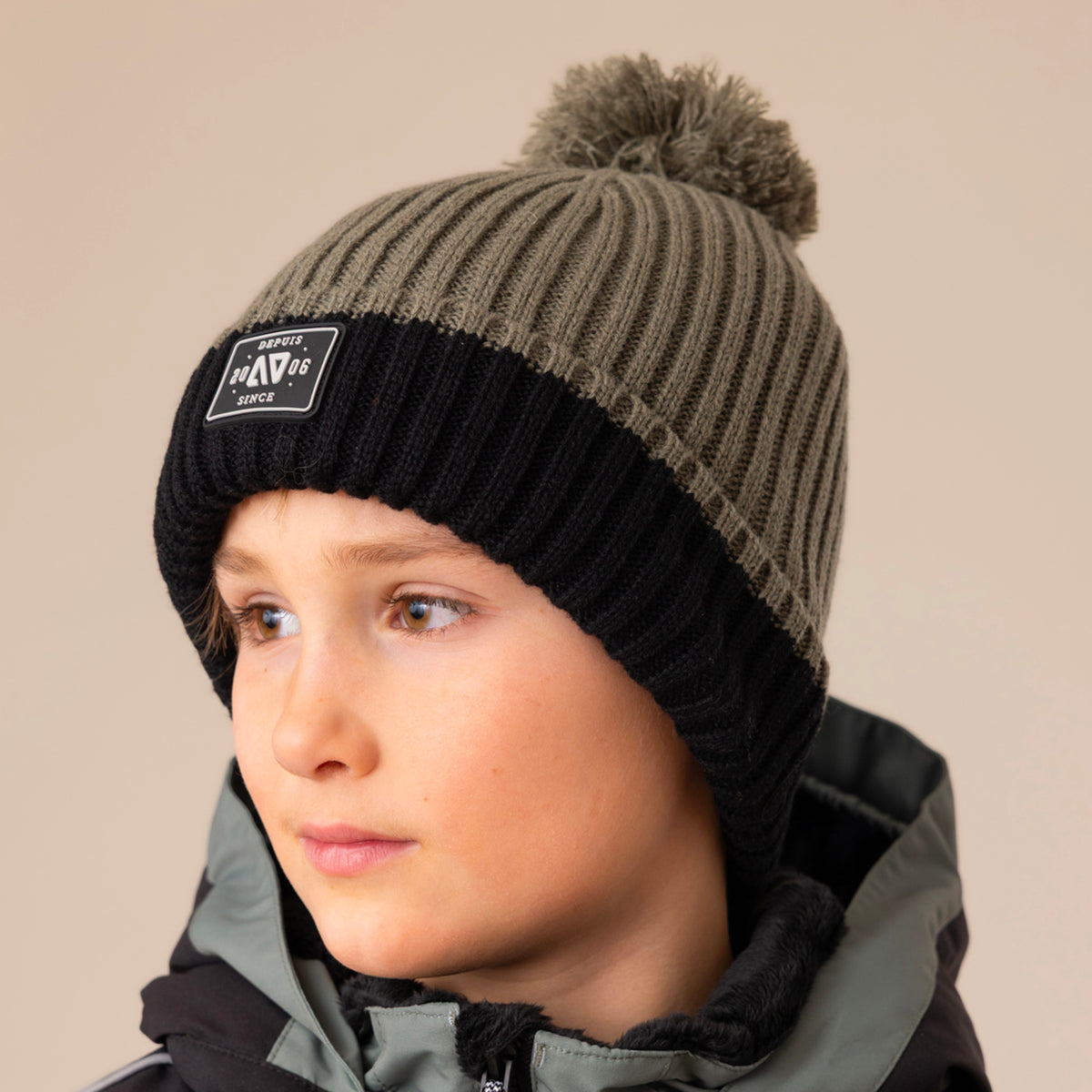 Tuque en tricot Antonin Verte