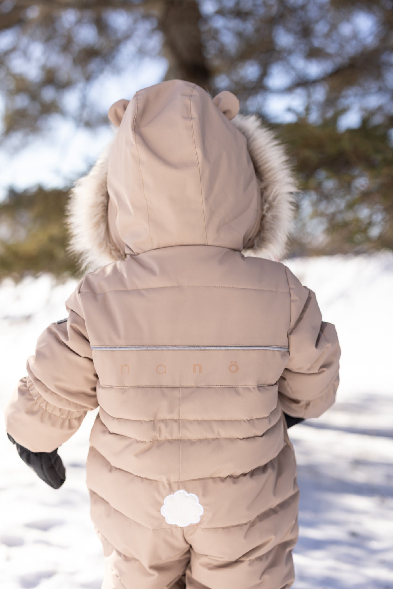 Habit de neige une-pièce bébé Casey Unisexe Beige