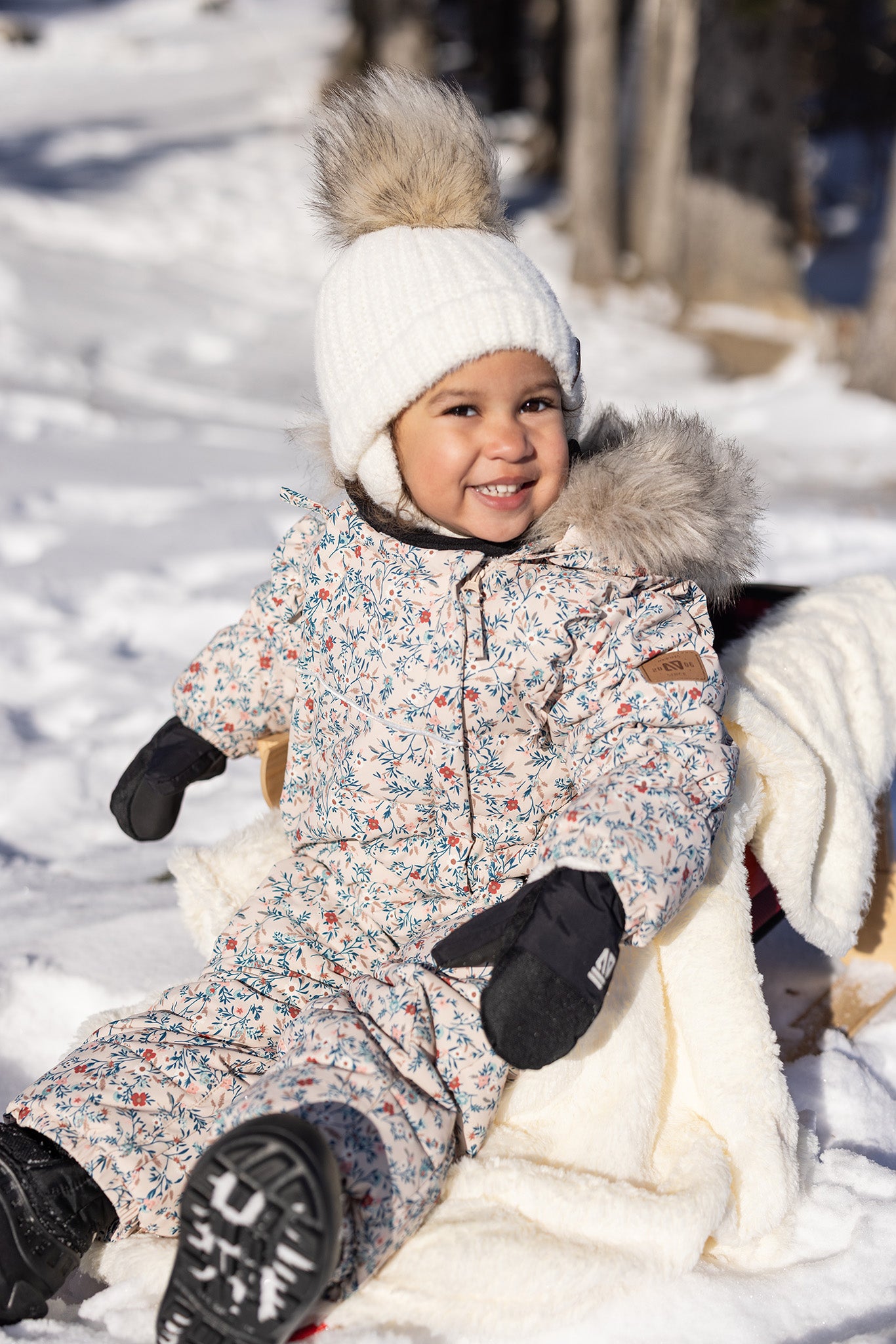 Habit de neige une-pièce bébé Tamara Bébé Fille Beige