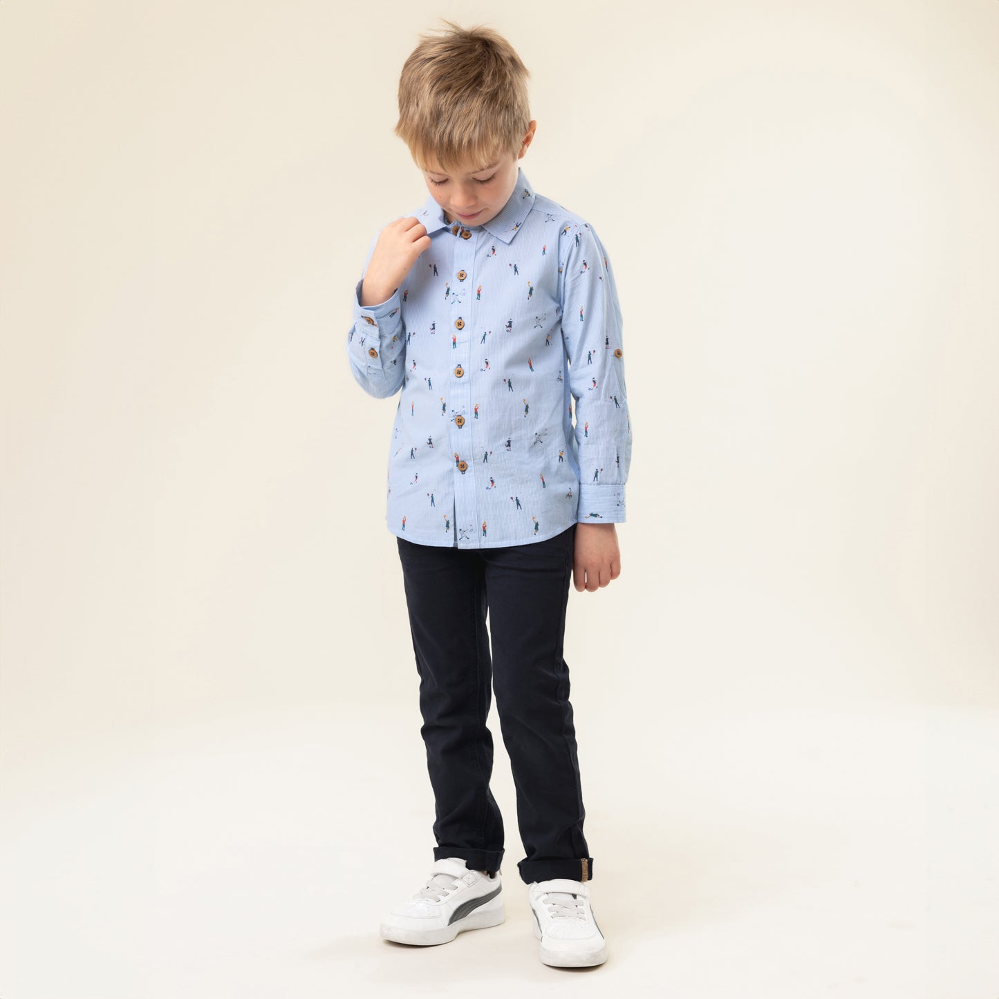 Chemise Garçons Bleu Pâle