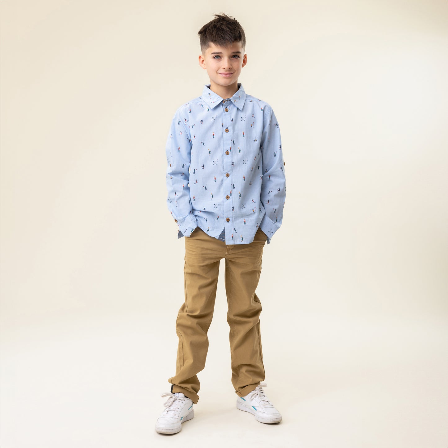 Chemise Garçons Bleu Pâle