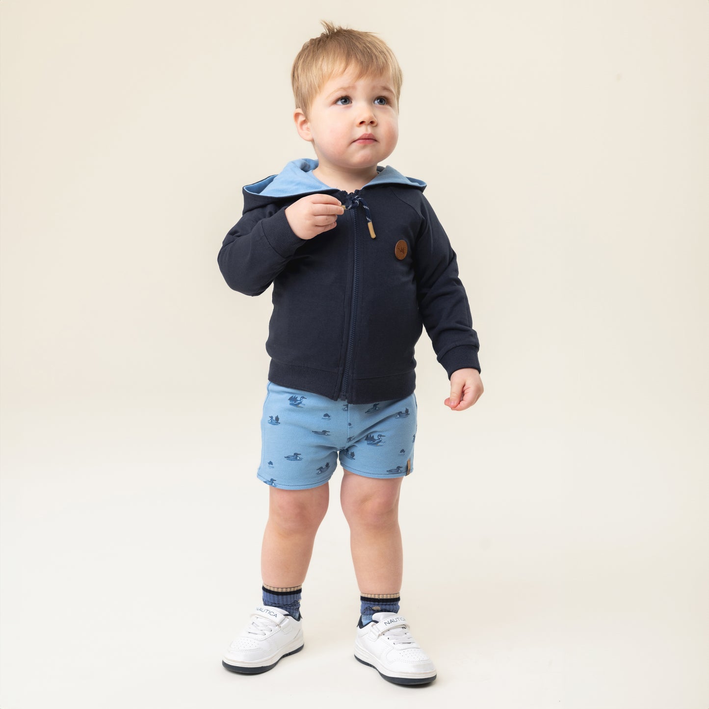 Veste à capuchon réversible Bébé Garcon Bleu Pâle