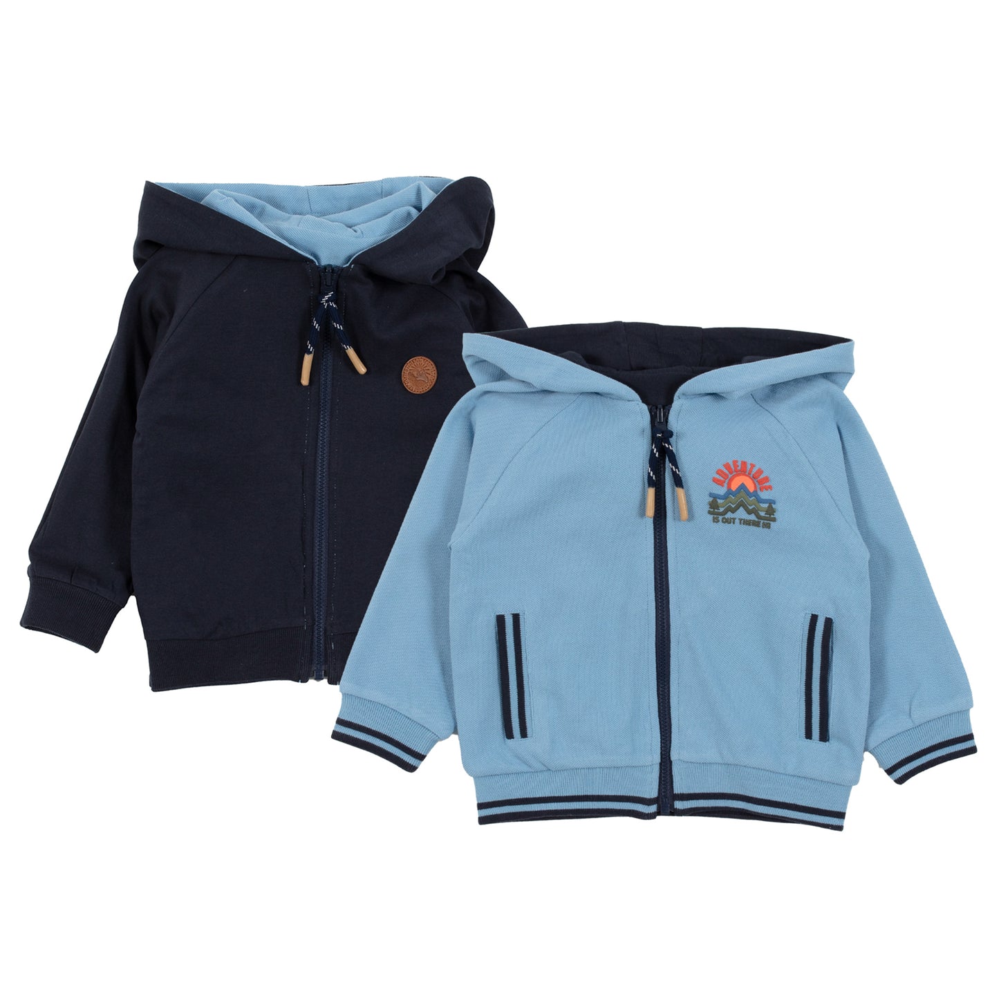 Veste à capuchon réversible Bébé Garcon Bleu Pâle