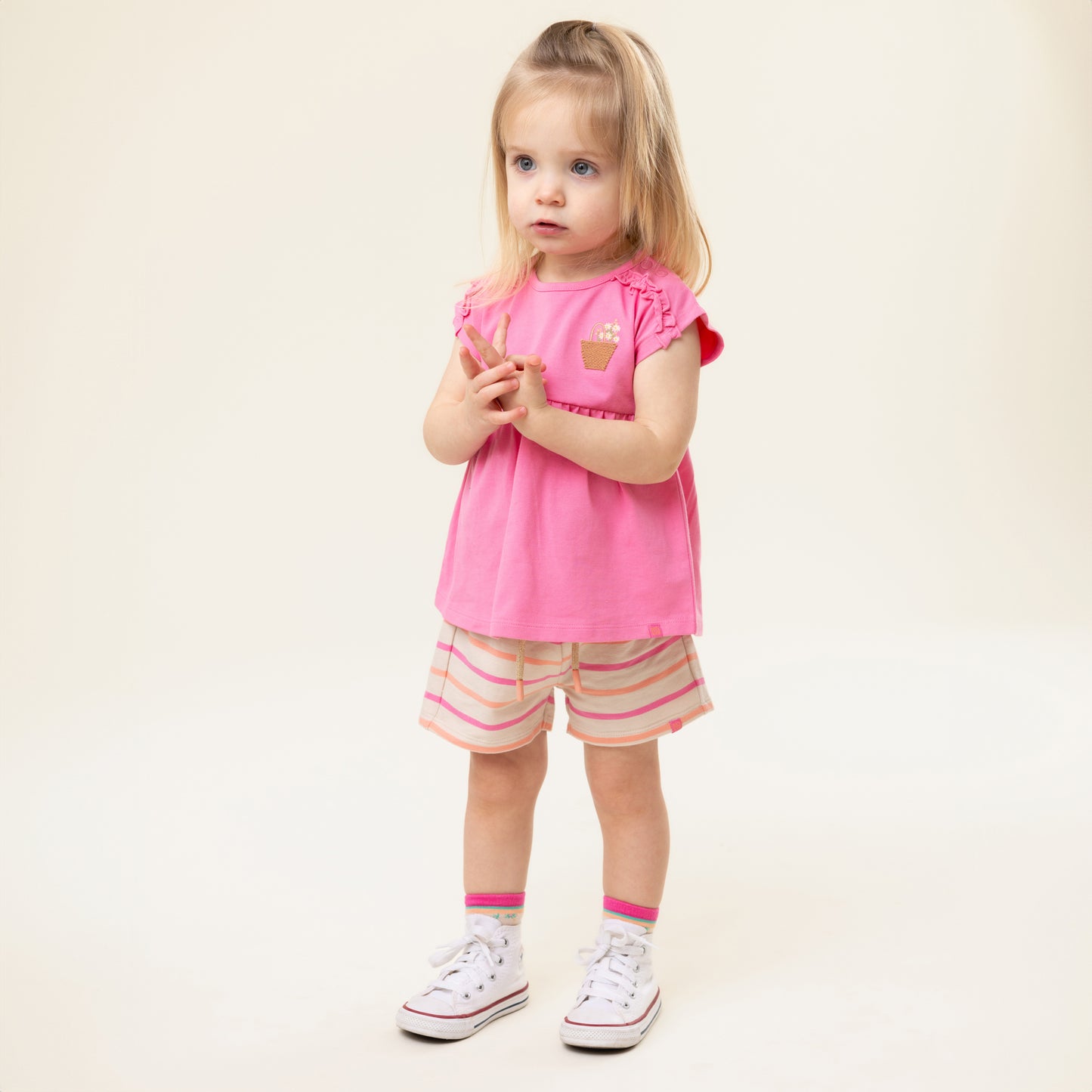 Ensemble T-shirt deux-pièces Bébé Fille Rose