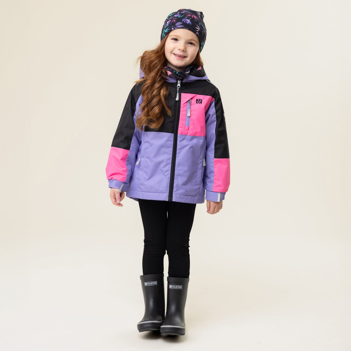Cache-cou en jersey Filles Noir