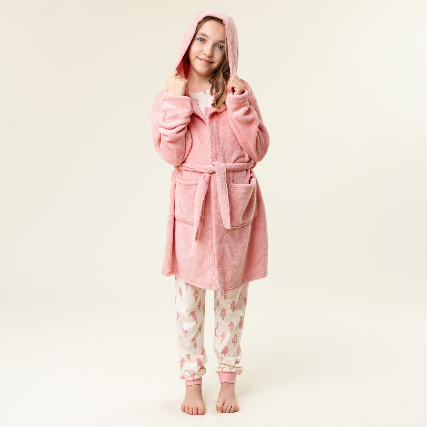 Pale Pink Girls' Bathrobe