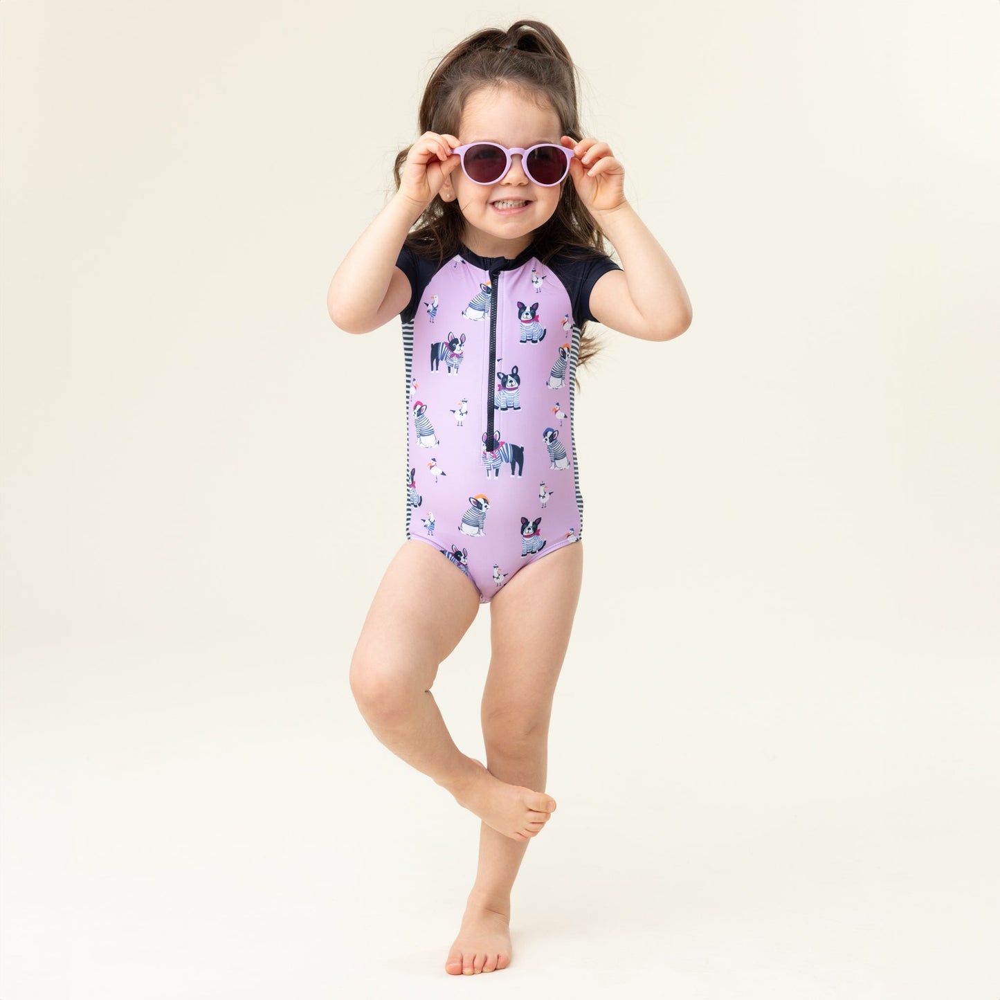 Maillot UV une-pièce Filles Lilas