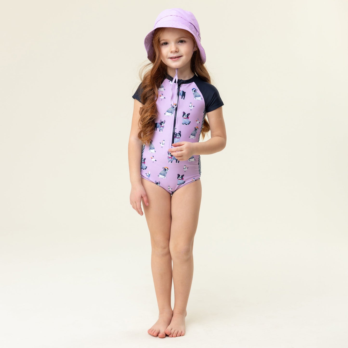 Maillot UV une-pièce Filles Lilas