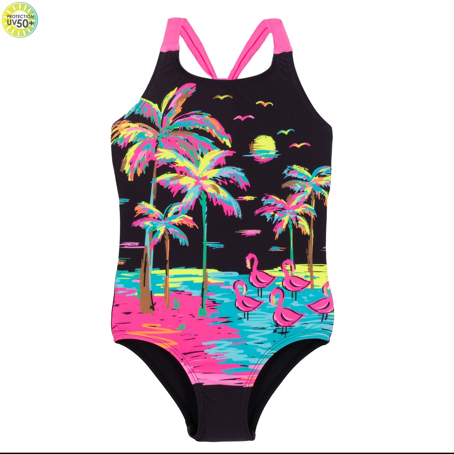 Maillot UV une-pièce Filles Noir