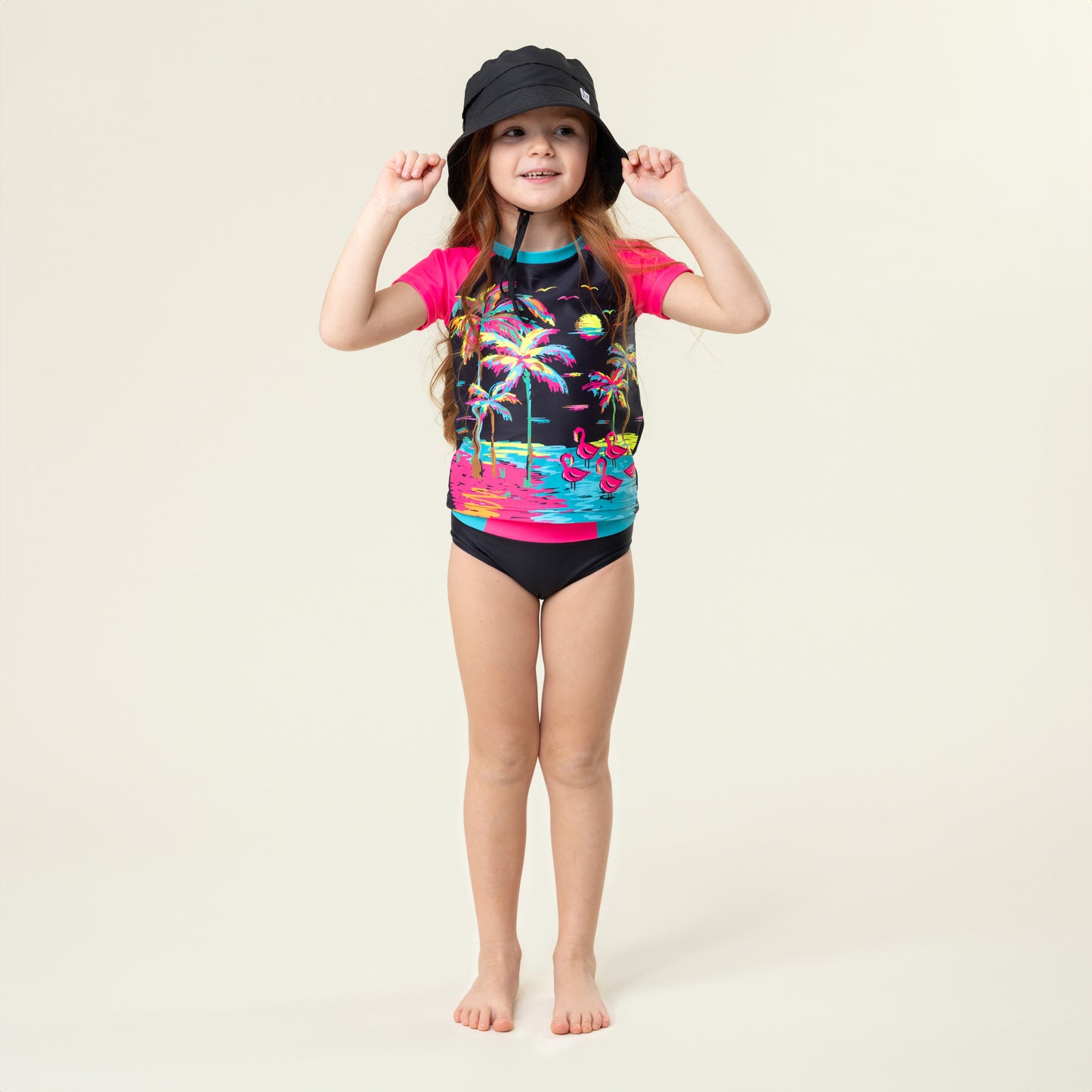 Maillot UV deux-pièces Filles Noir