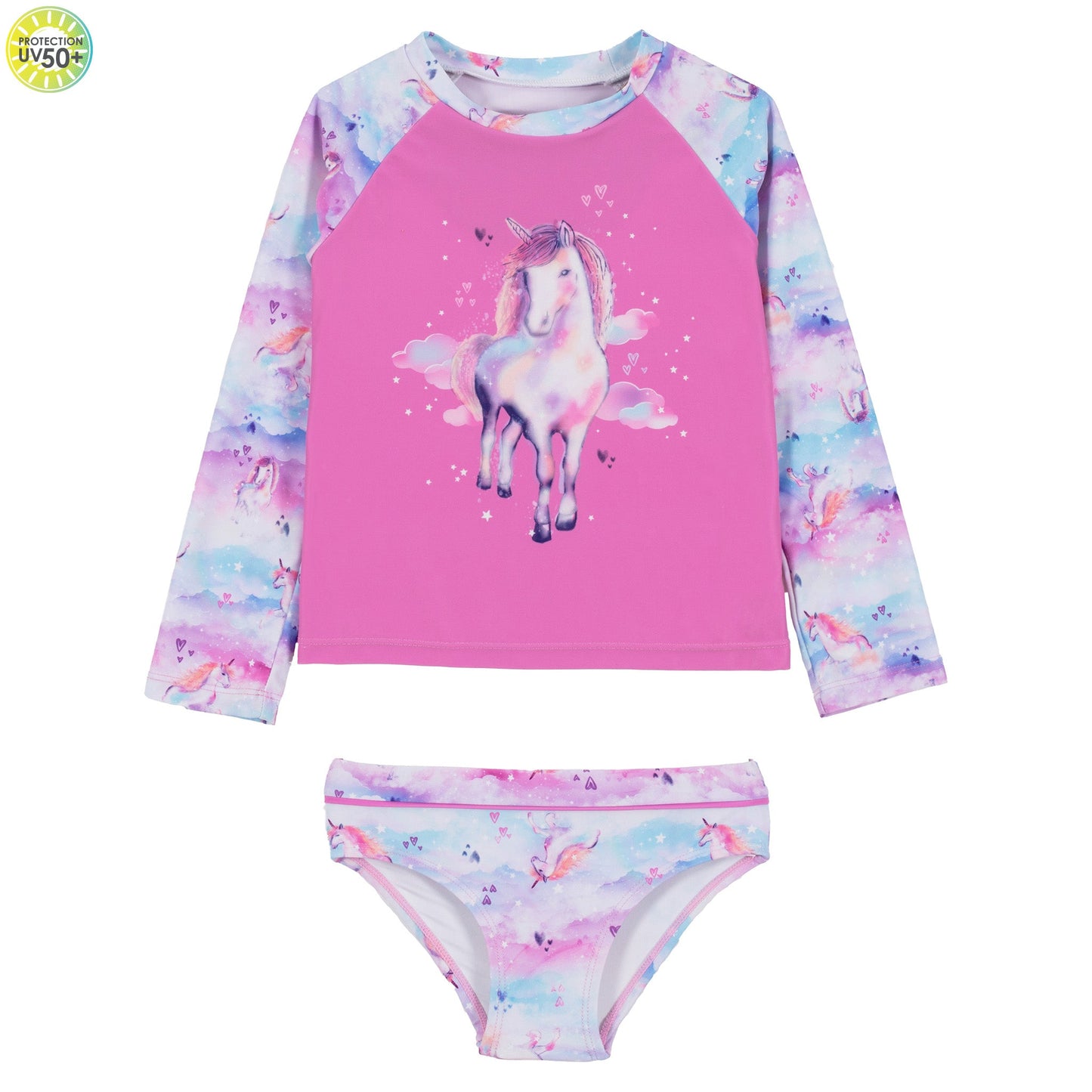 Maillot UV deux-pièces Filles Rose
