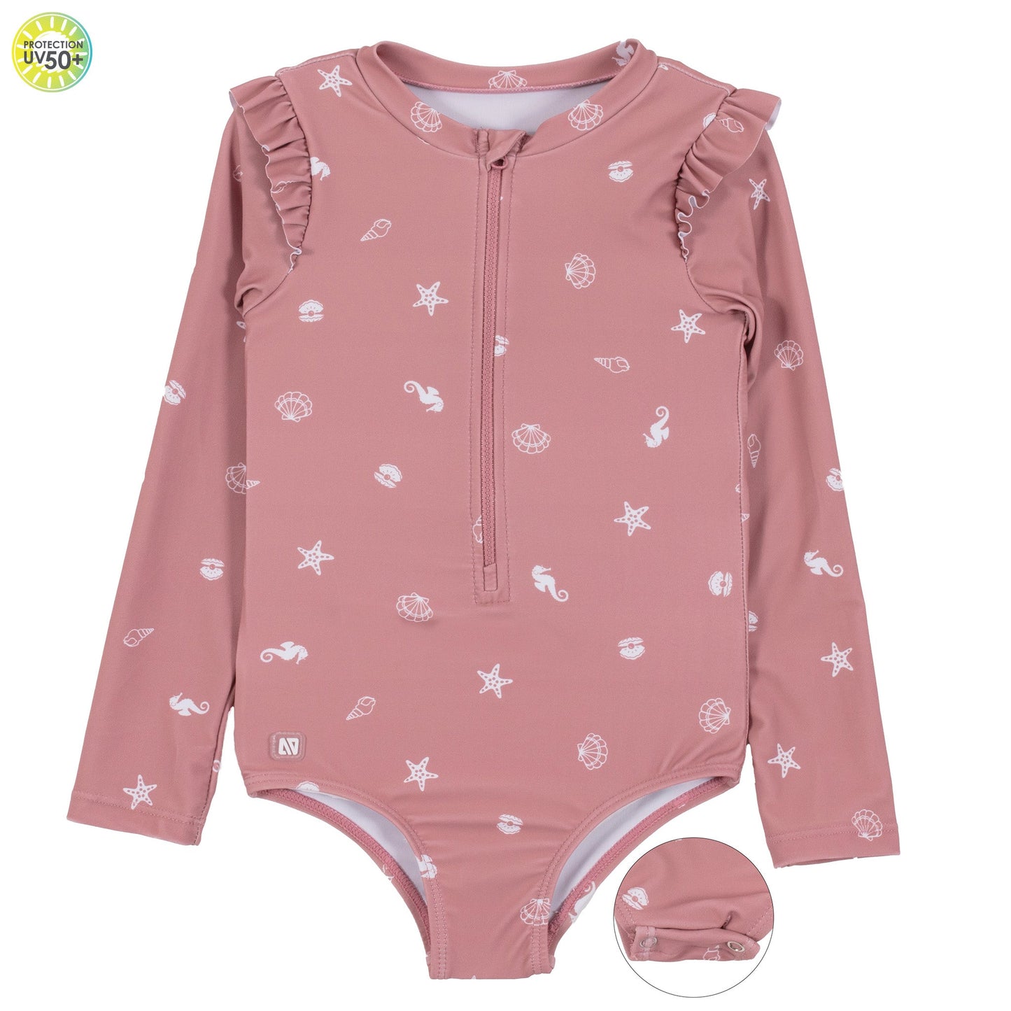 Maillot UV une-pièce Filles Rose Pâle
