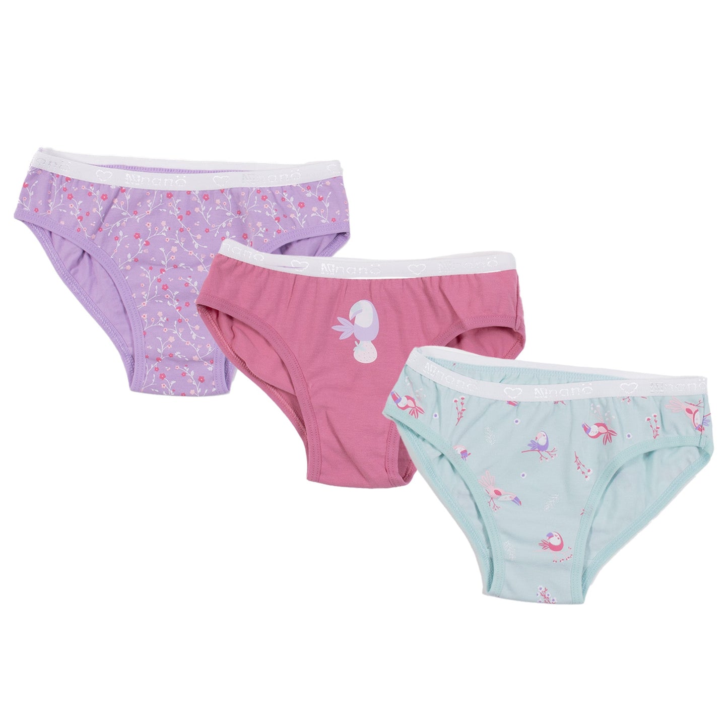Culottes, paquet de 3 Filles Turquoise