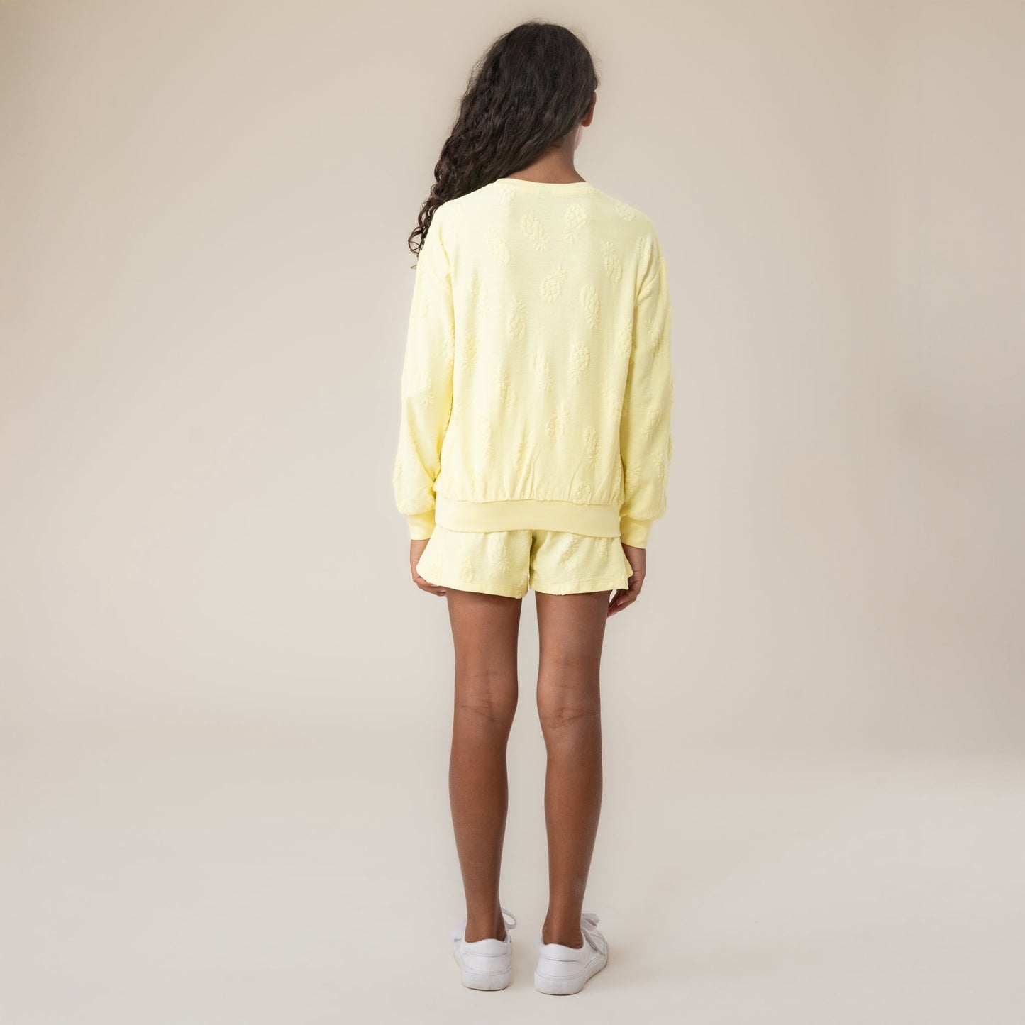 Girls' Yellow Long-Sleeved Sweater