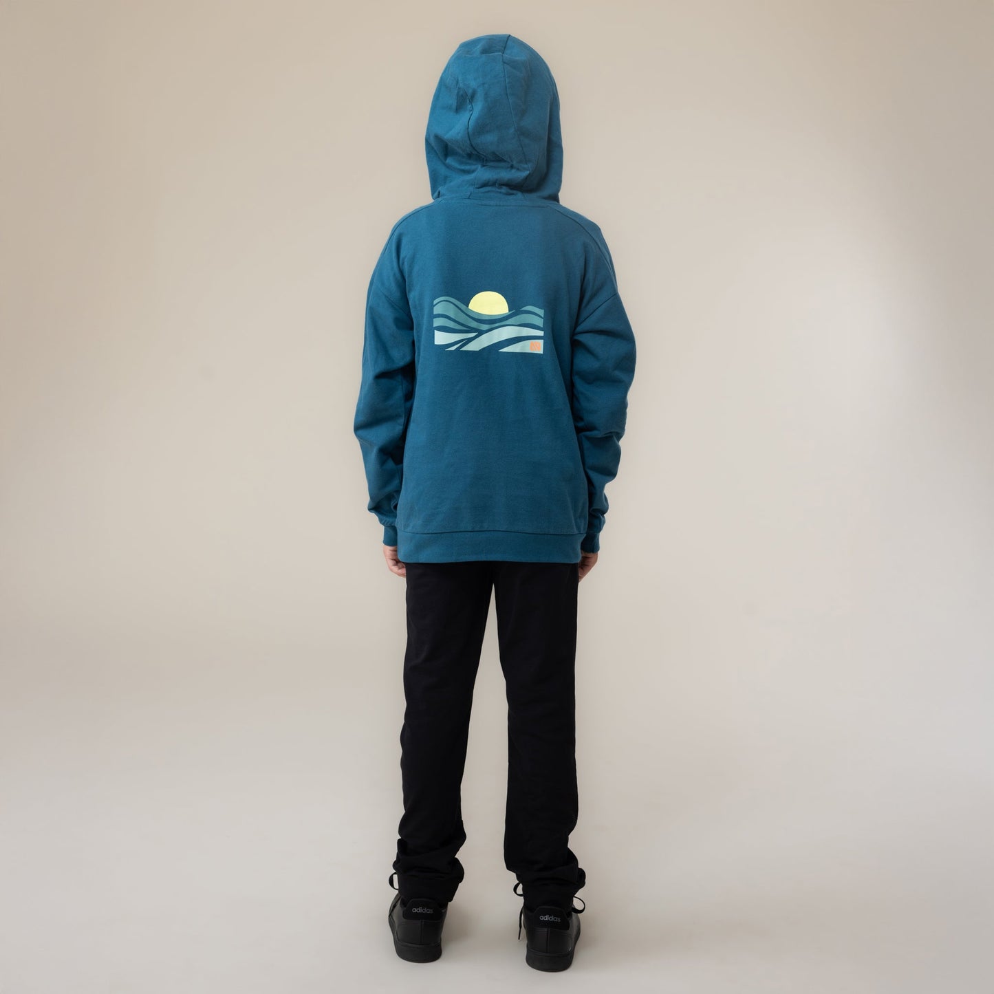Boys' Teal Half-Zip Hoodie