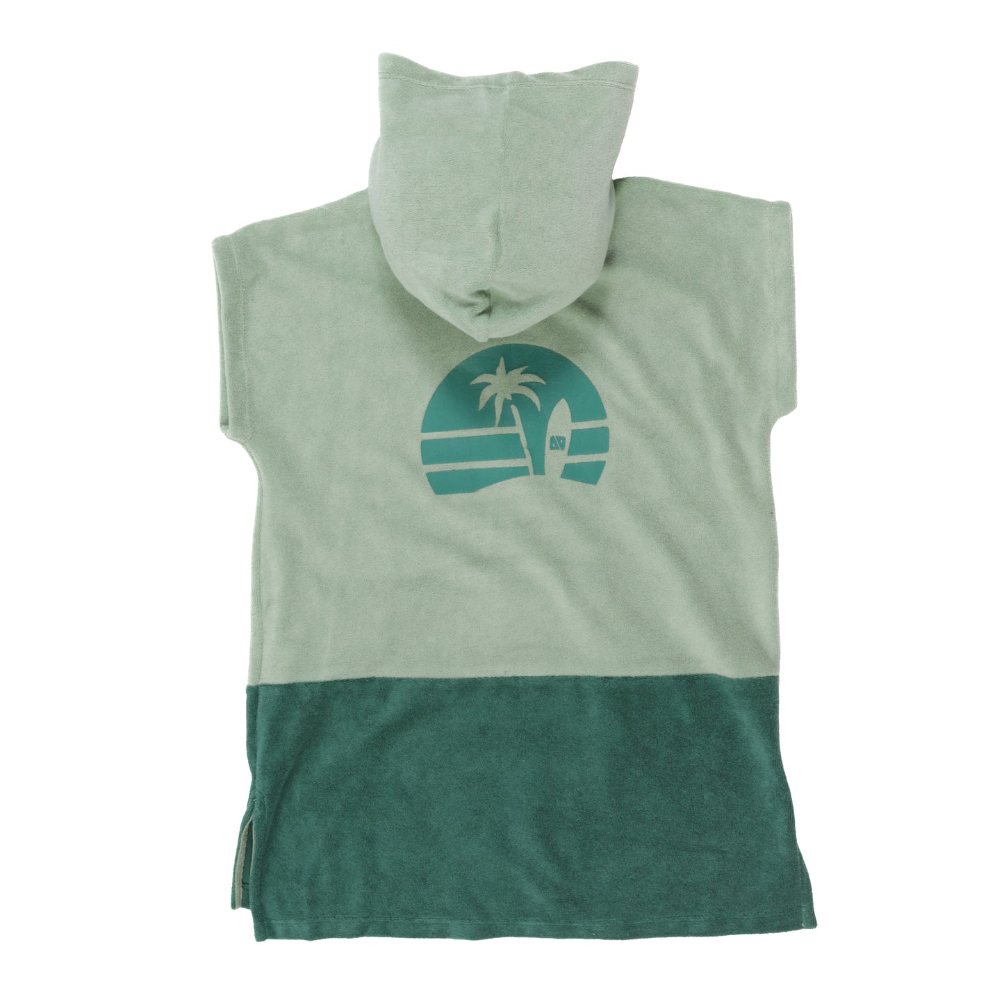 Poncho de plage à capuchon Garçons Vert
