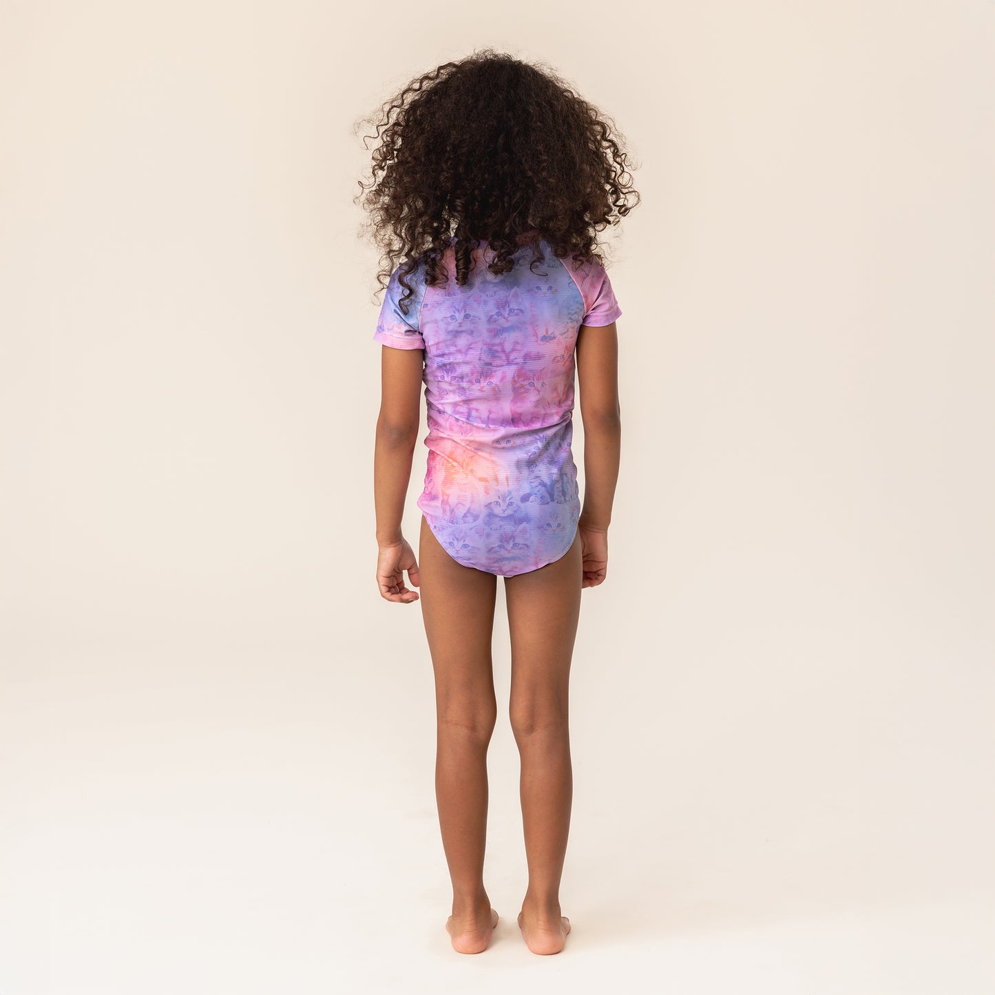 Girls' Lilac One-Piece UV Swimsuit