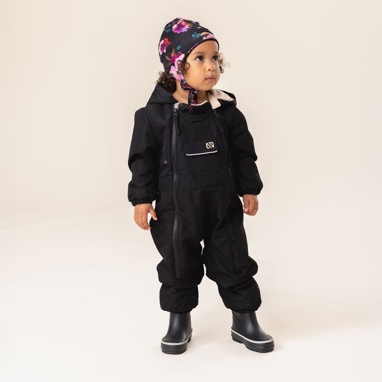 Tuque en jersey avec oreilles Bébé Fille Noir