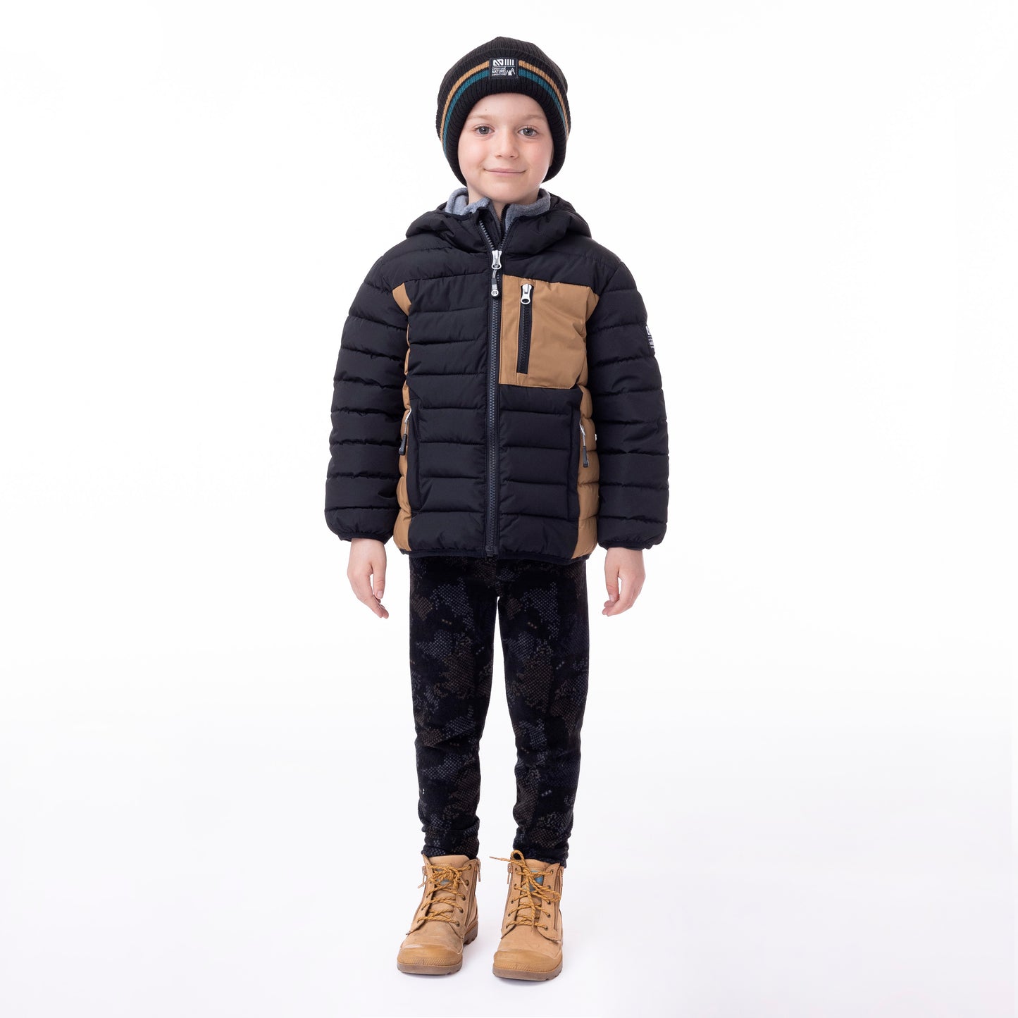 Manteau matelassé Garçons Taupe