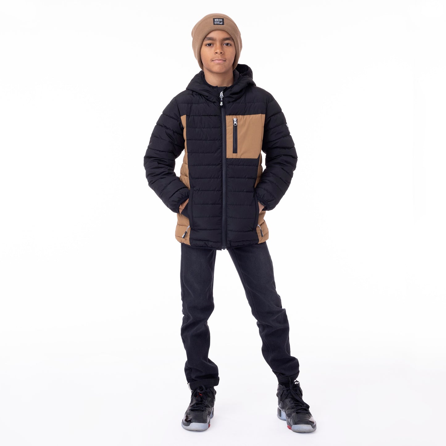 Manteau matelassé Garçons Taupe