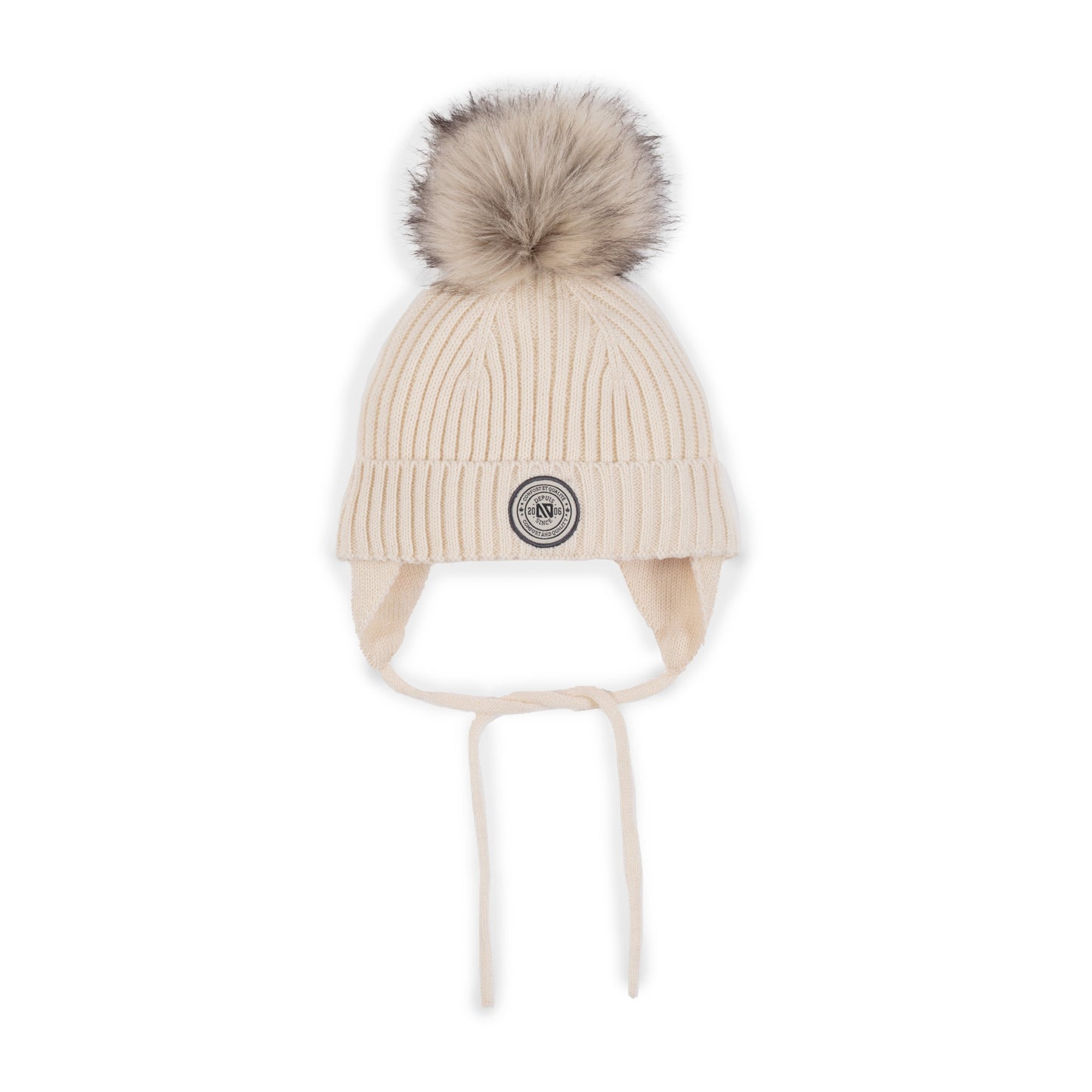 Tuque en tricot Camille Filles Ivoire